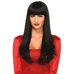 Leg Avenue Perruque Cheveux Longs et Raides Noirs